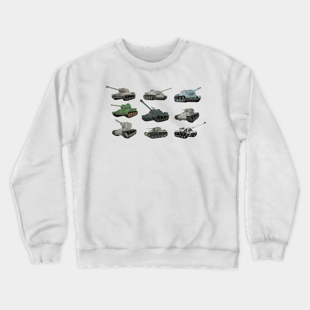 Various Soviet WW2 Tanks Crewneck Sweatshirt by NorseTech